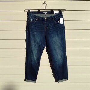 Sz 33 / 16 STS Blue Darren Girlfriend Mid Rise Roll Cuff Jeans Midrise